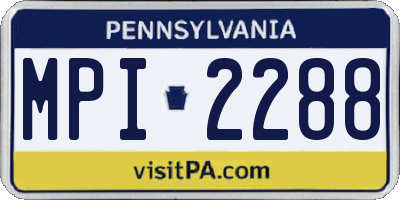 PA license plate MPI2288