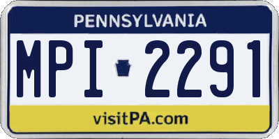 PA license plate MPI2291