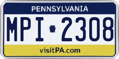 PA license plate MPI2308