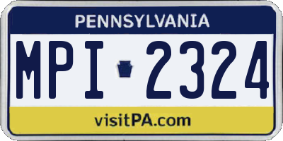 PA license plate MPI2324