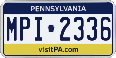 PA license plate MPI2336