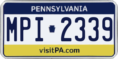 PA license plate MPI2339