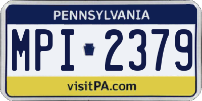 PA license plate MPI2379