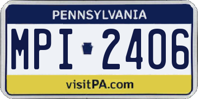 PA license plate MPI2406