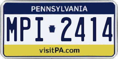 PA license plate MPI2414