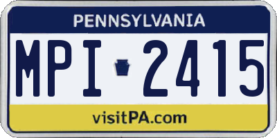 PA license plate MPI2415