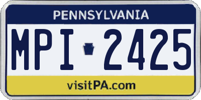 PA license plate MPI2425
