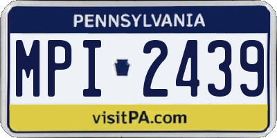 PA license plate MPI2439