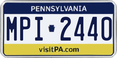 PA license plate MPI2440