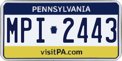 PA license plate MPI2443
