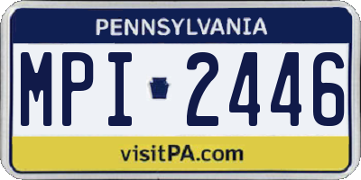 PA license plate MPI2446