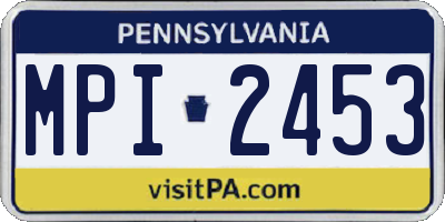 PA license plate MPI2453