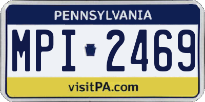 PA license plate MPI2469