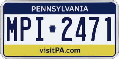 PA license plate MPI2471