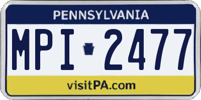 PA license plate MPI2477