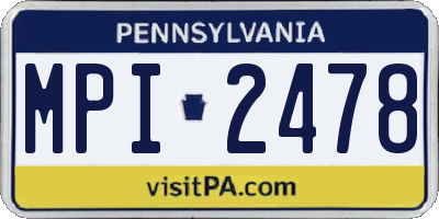 PA license plate MPI2478