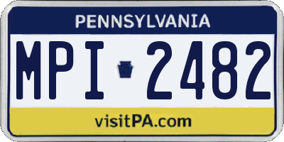 PA license plate MPI2482