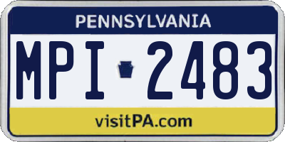 PA license plate MPI2483