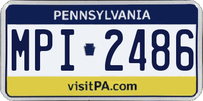 PA license plate MPI2486