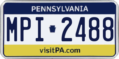 PA license plate MPI2488
