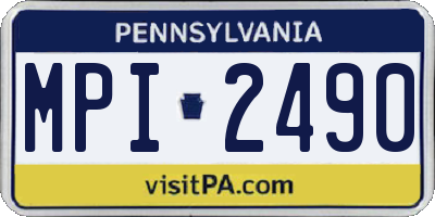PA license plate MPI2490