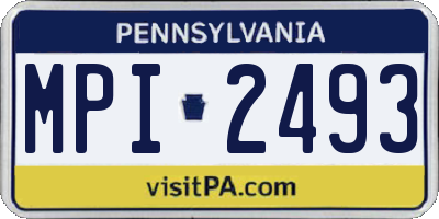 PA license plate MPI2493