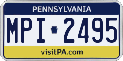 PA license plate MPI2495