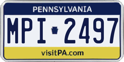 PA license plate MPI2497