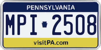 PA license plate MPI2508