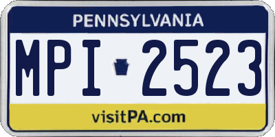 PA license plate MPI2523