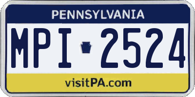 PA license plate MPI2524
