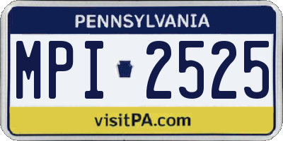 PA license plate MPI2525