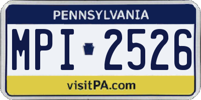 PA license plate MPI2526