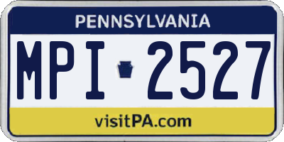 PA license plate MPI2527