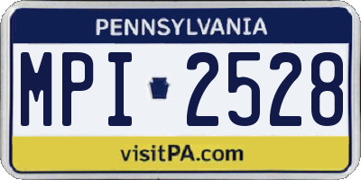 PA license plate MPI2528