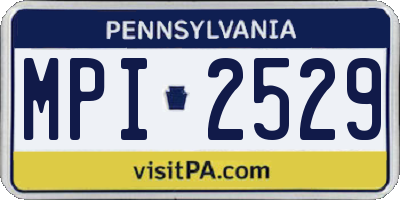 PA license plate MPI2529