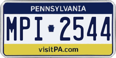 PA license plate MPI2544