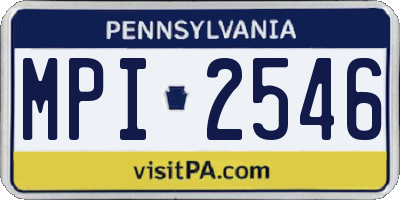 PA license plate MPI2546