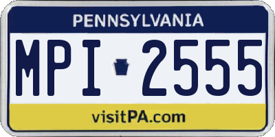 PA license plate MPI2555