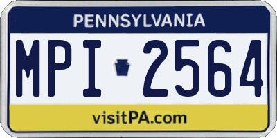 PA license plate MPI2564
