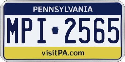 PA license plate MPI2565