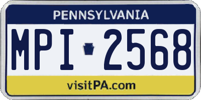 PA license plate MPI2568