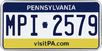 PA license plate MPI2579