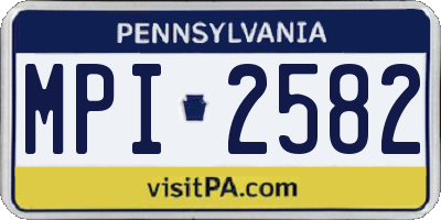 PA license plate MPI2582