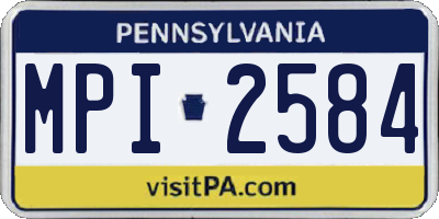 PA license plate MPI2584