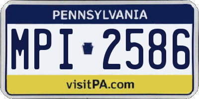 PA license plate MPI2586