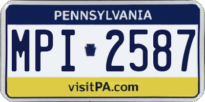 PA license plate MPI2587