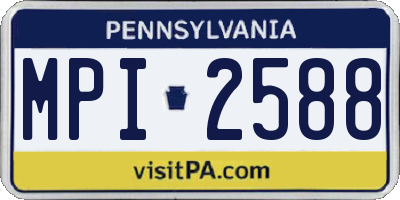 PA license plate MPI2588