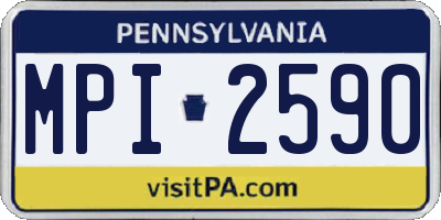 PA license plate MPI2590