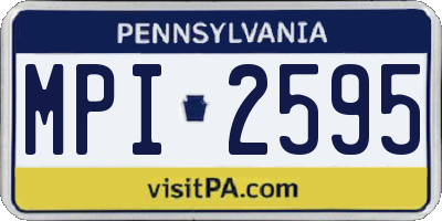 PA license plate MPI2595